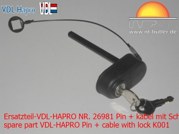 Ersatzteil-VDL-HAPRO NR. 26981 Pin + kabel mit Schloß K001