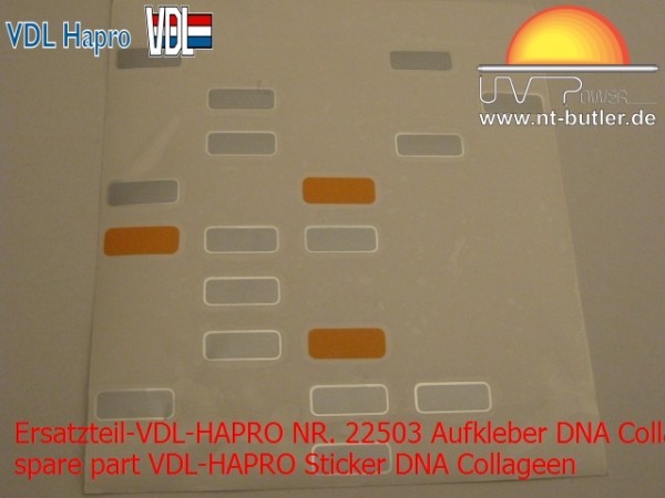 Ersatzteil-VDL-HAPRO NR. 22503 Aufkleber DNA Collageen