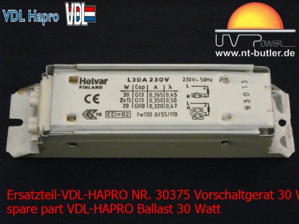 Ersatzteil-VDL-HAPRO NR. 30375 Vorschaltgerat 30 Watt