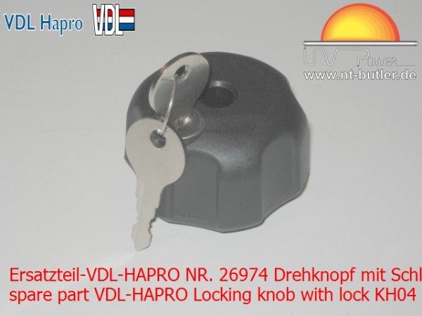 Ersatzteil-VDL-HAPRO NR. 26974 Drehknopf mit Schloß KH04