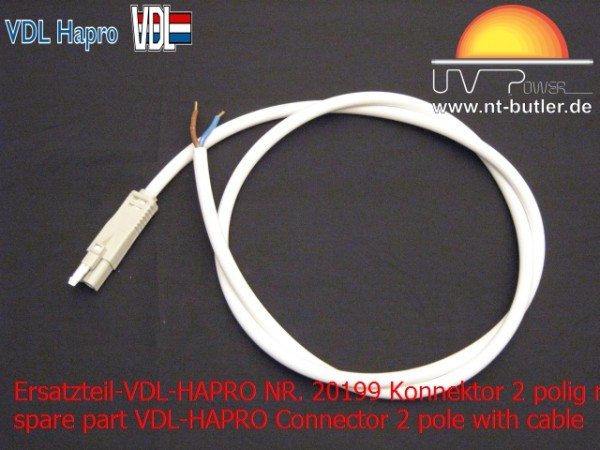 Ersatzteil-VDL-HAPRO NR. 20199 Konnektor 2 polig mit Kabel
