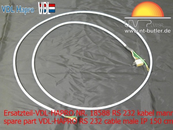 Ersatzteil-VDL-HAPRO NR. 18588 RS 232 kabel mannlich IP 150cm