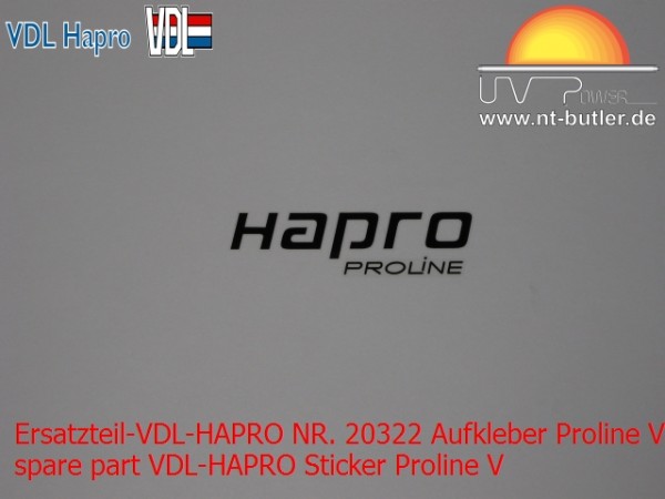 Ersatzteil-VDL-HAPRO NR. 20322 Aufkleber Proline V