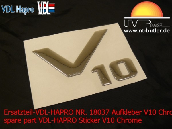 Ersatzteil-VDL-HAPRO NR. 18037 Aufkleber V10 Chrome