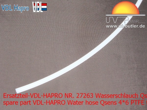 Ersatzteil-VDL-HAPRO NR. 27263 Wasserschlauch Qsens 4*6 PTFE transparent (p.m.)