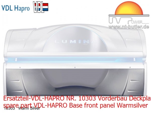 Ersatzteil-VDL-HAPRO NR. 10303 Vorderbau Deckplatte Warmsilber