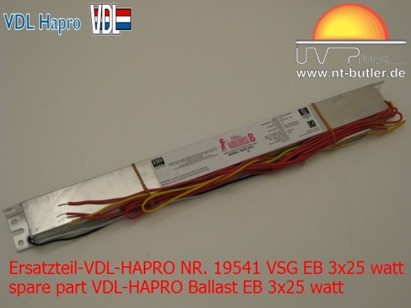 Ersatzteil-VDL-HAPRO NR. 19541 VSG EB 3x25 watt