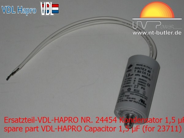 Ersatzteil-VDL-HAPRO NR. 24454 Kondensator 1,5 µF (fur 23711)