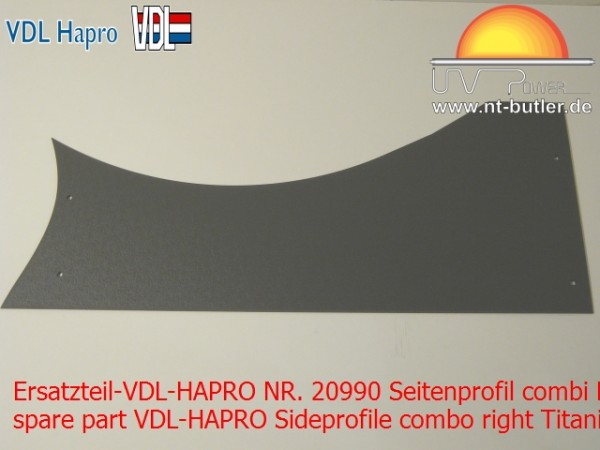 Ersatzteil-VDL-HAPRO NR. 20990 Seitenprofil combi Rechts Titanium