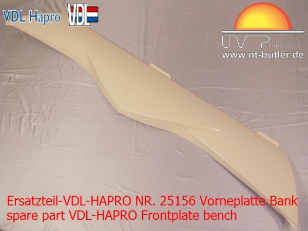 Ersatzteil-VDL-HAPRO NR. 25156 Vorneplatte Bank