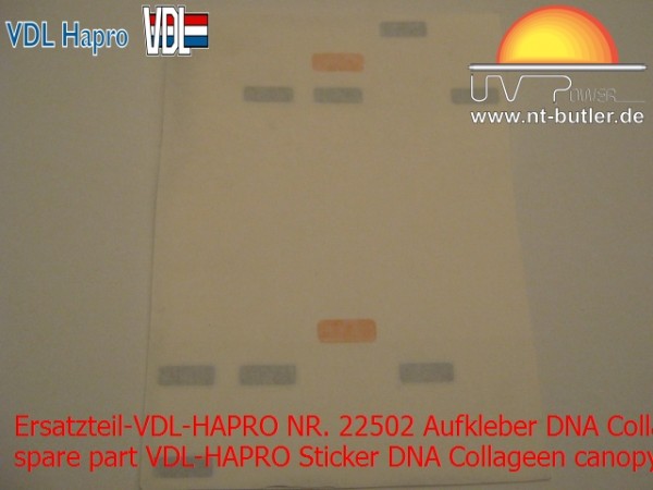 Ersatzteil-VDL-HAPRO NR. 22502 Aufkleber DNA Collageen himmel